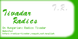 tivadar radics business card